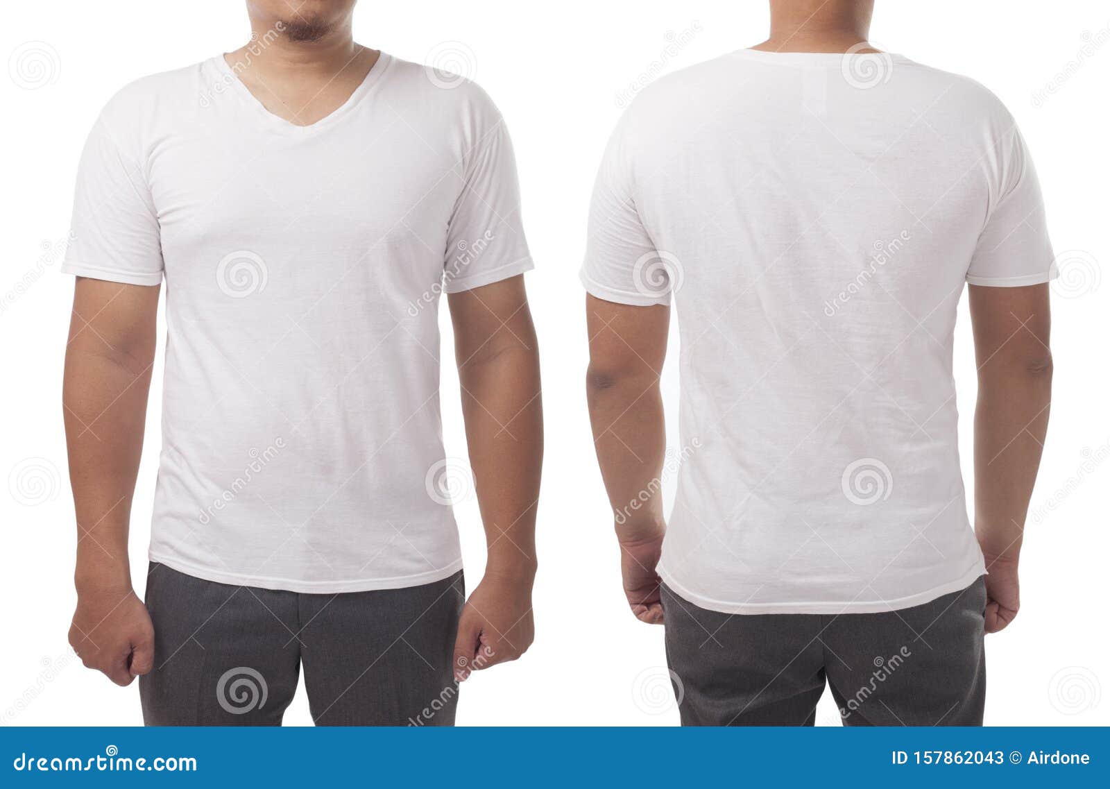 White V-Neck Shirt Design Template Stock Image - Image of dress, outfit ...