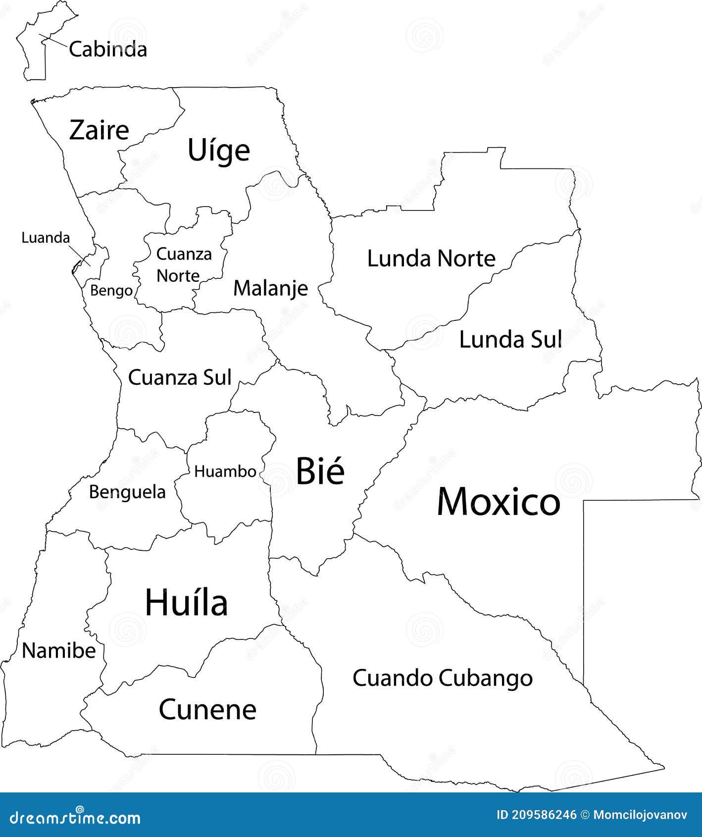 pix Angola Map Black And White dreamstime com