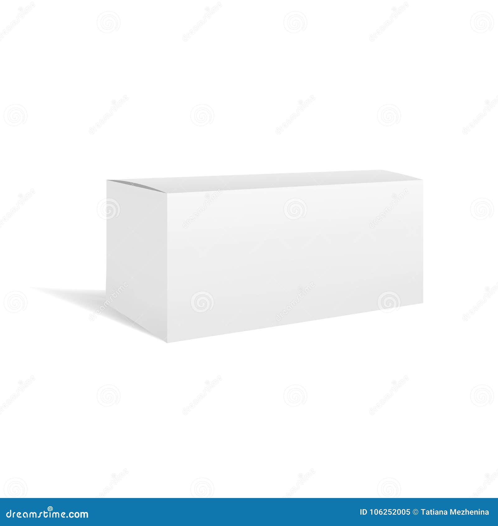 Download White Vector Rectangular Horizontal Box Mockup Stock ...