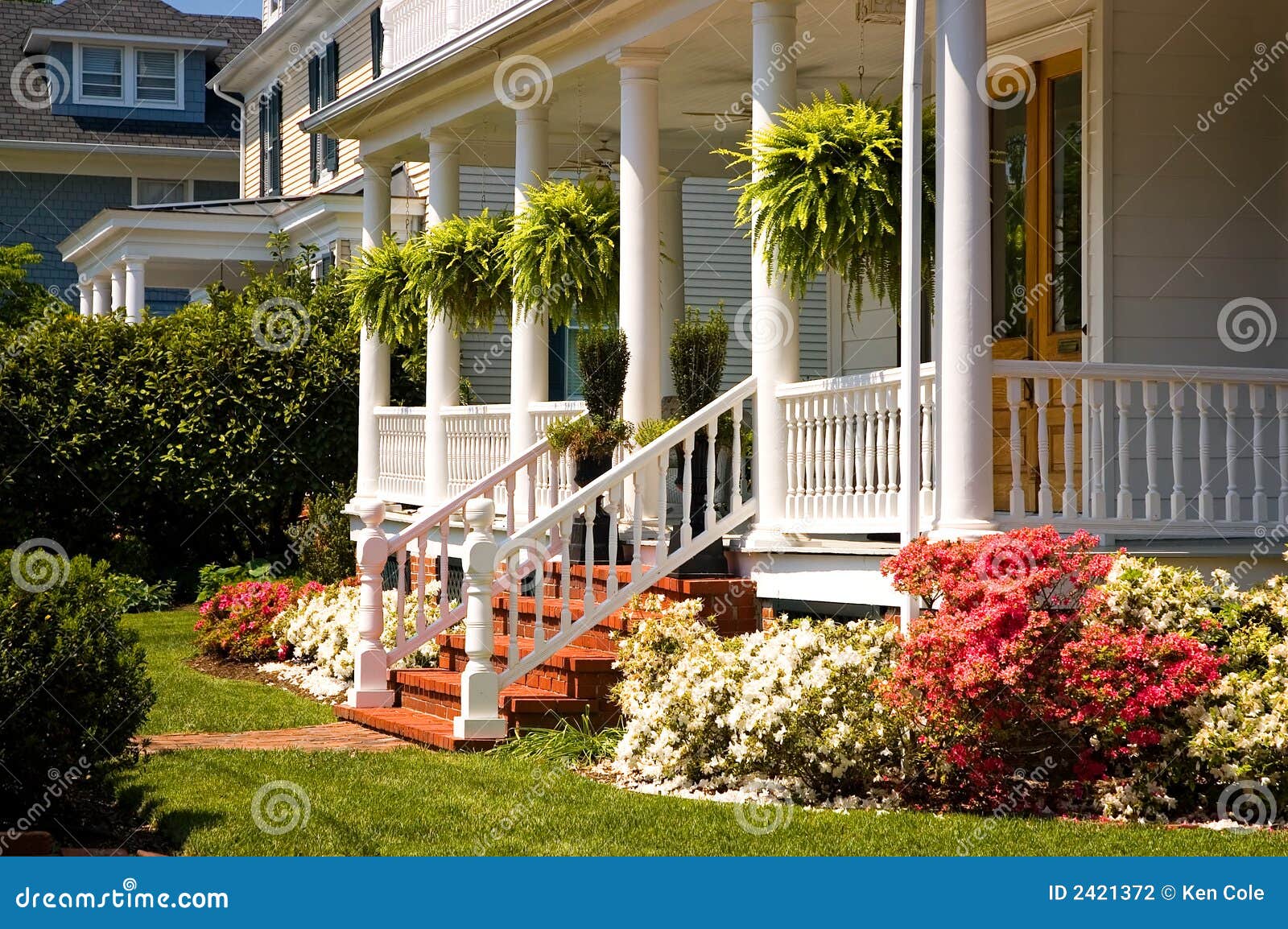 white victorian porch