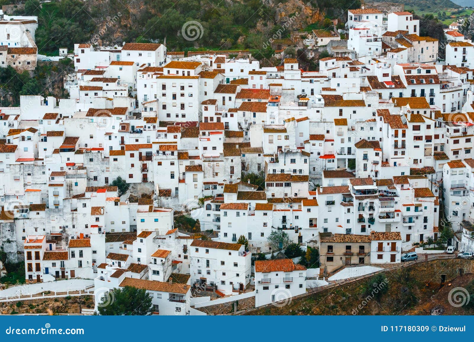 Peck brevpapir Styring White Village Pueblo Blanco Casares, Andalusia, Spain Stock Image - Image  of pueblo, europe: 117180309