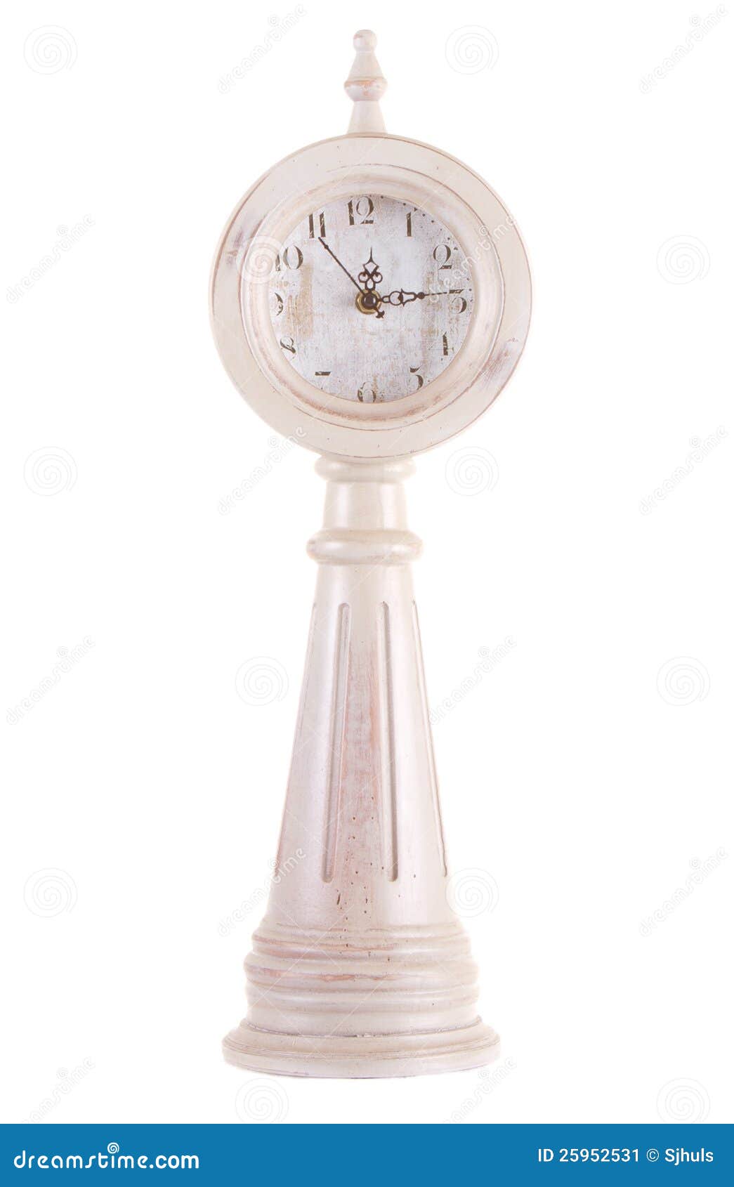 White vintage clock stock image. Image of hand, moment 25952531