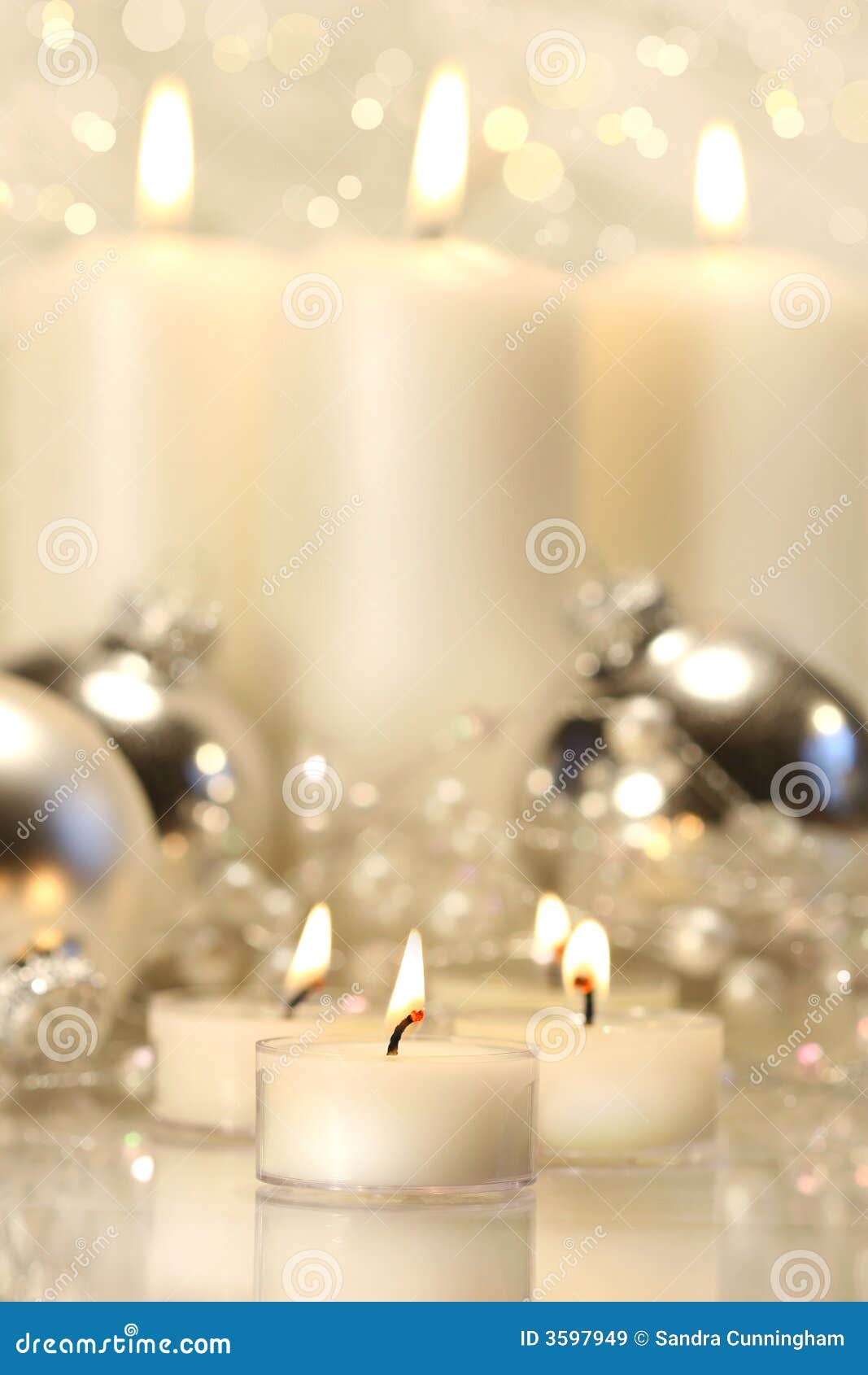 White votive candles stock image. Image of sparkle, reflective 3597949