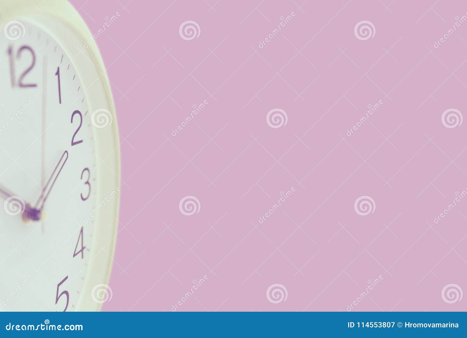 The White Wall Clock on a Pink Background. Stock Image Image of icon