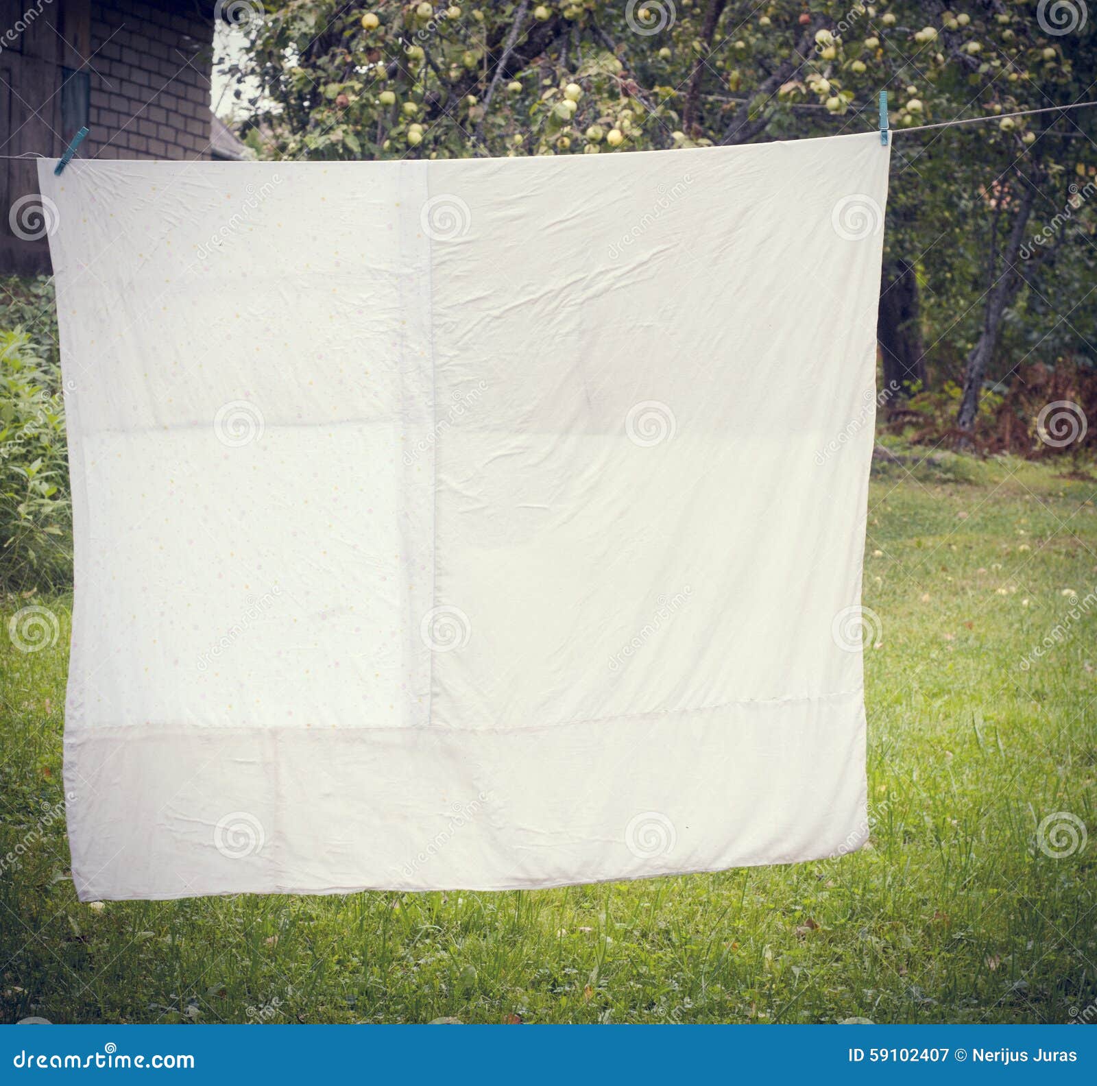 White washed duvet hanging stock image. Image of fresh 59102407