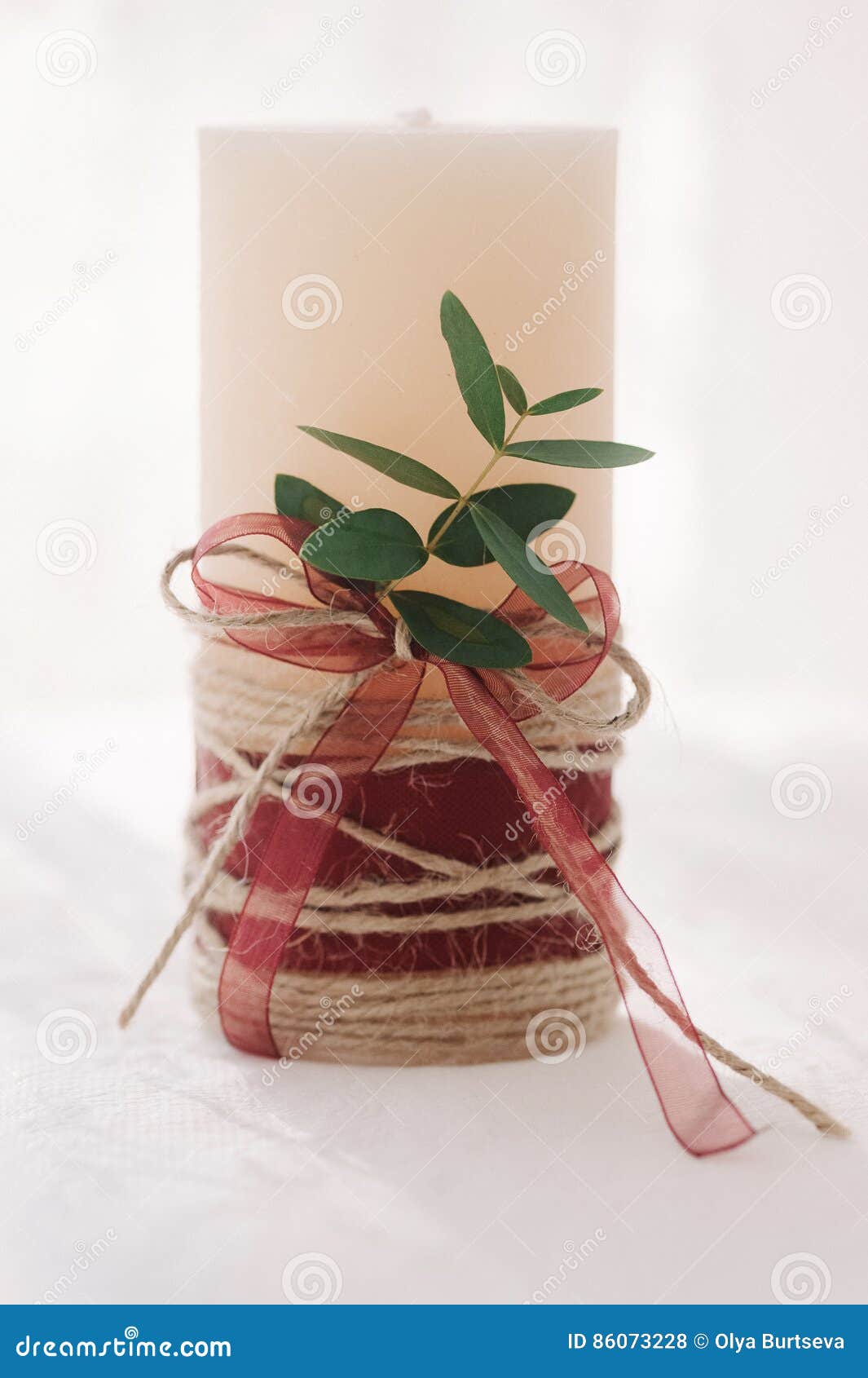 White wedding candle stock photo. Image of candle, catering 86073228