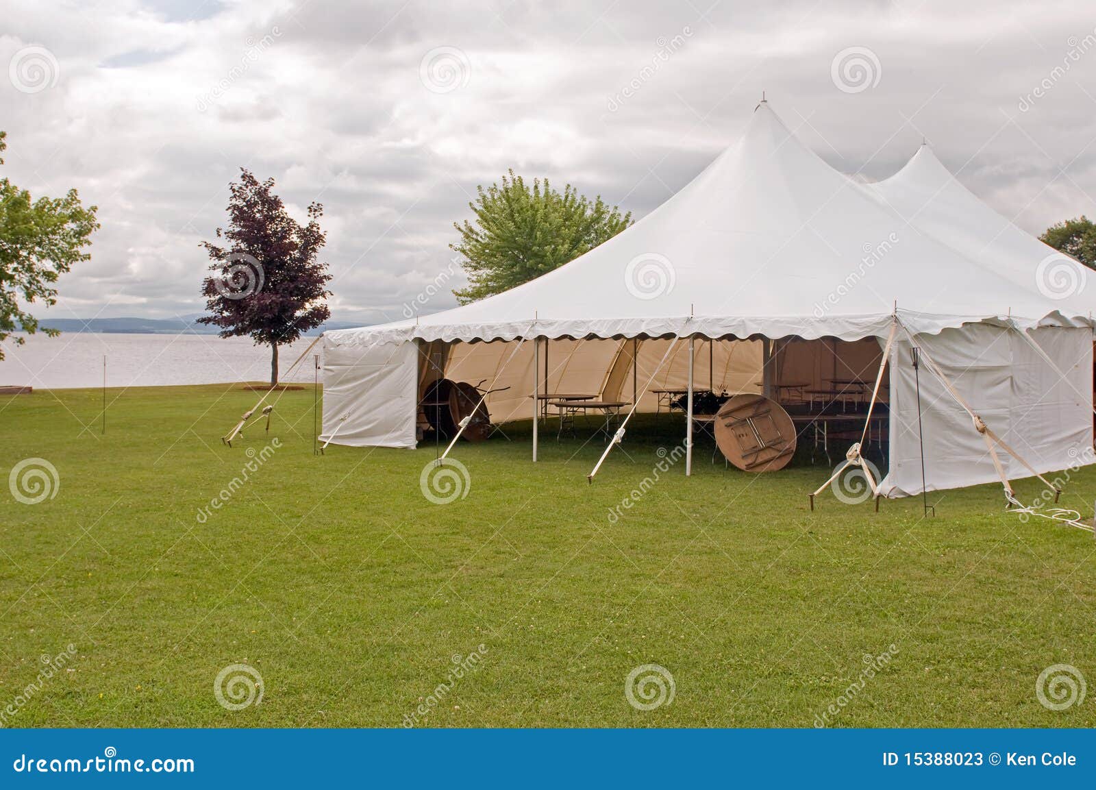 white wedding party tent