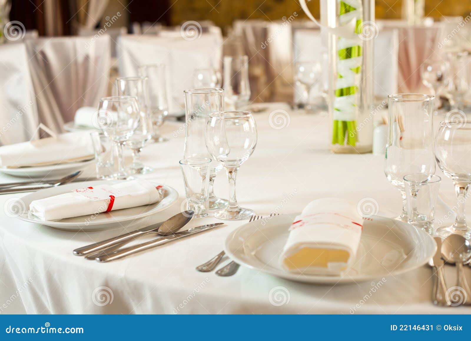 White wedding table set stock image. Image of fancy, event 22146431
