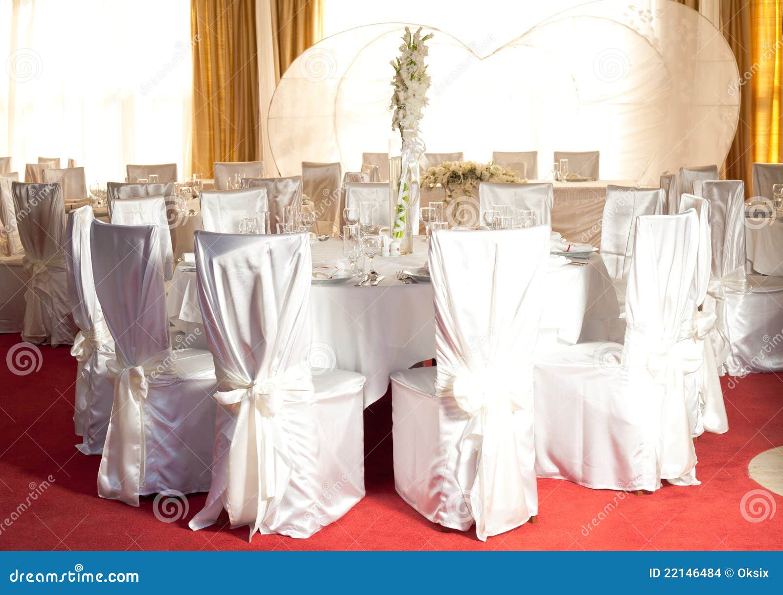 White wedding table set stock photo. Image of dining 22146484