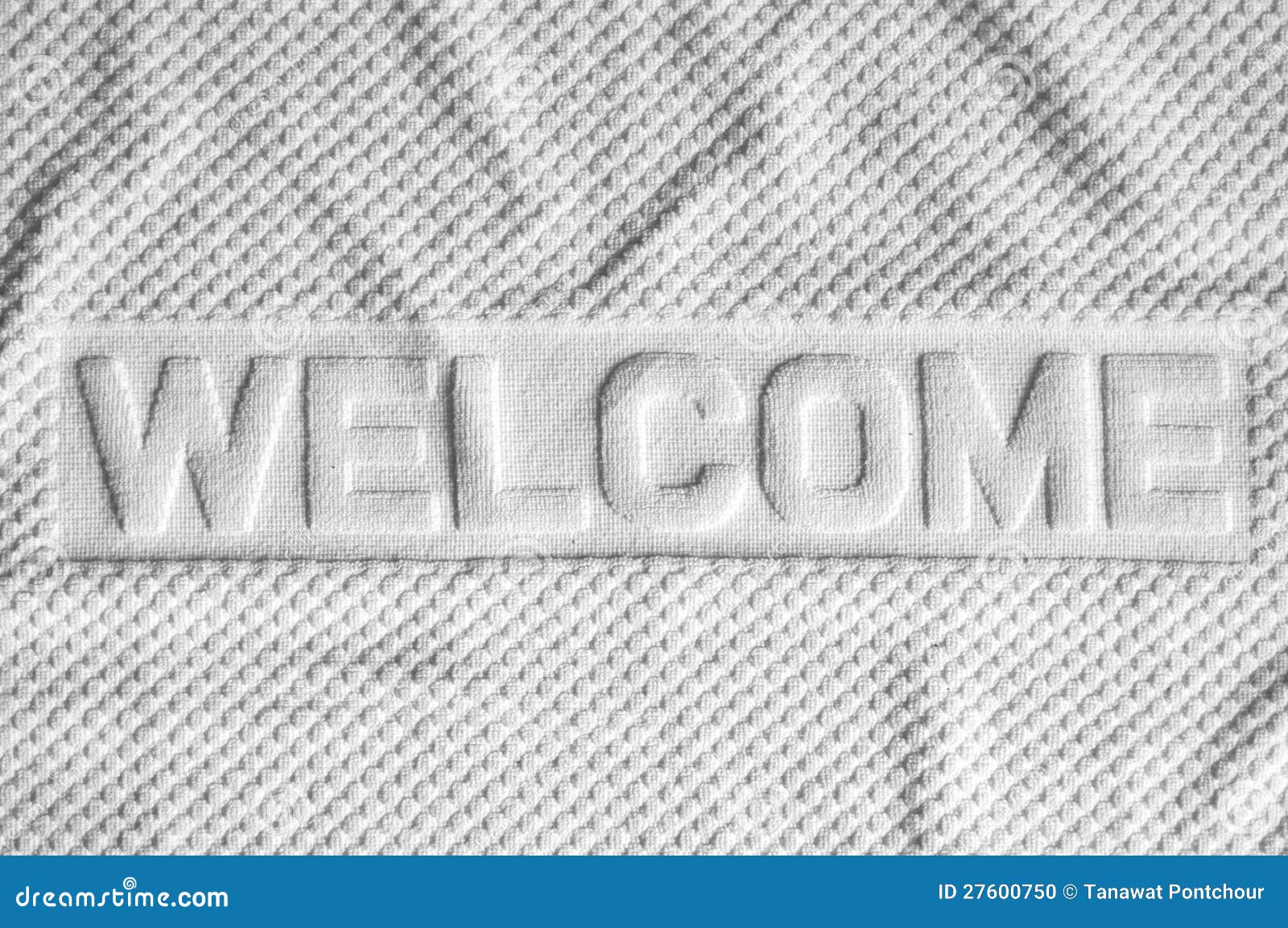 White mat stock photo. Image of furnishings, greeting 27600750