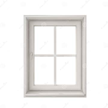 White Window Frame Isolated on White Background Stock Image - Image of ...