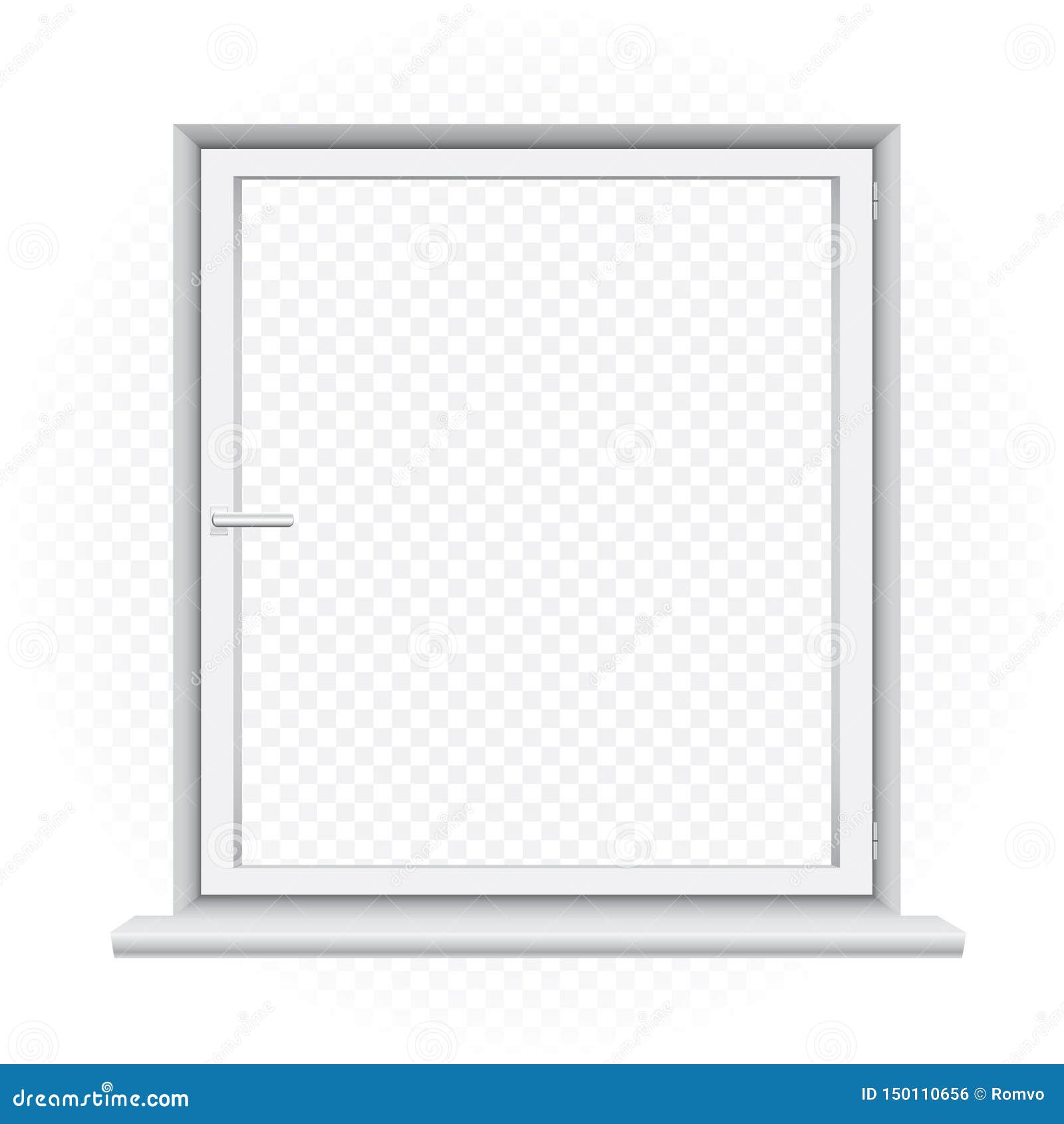 White window template stock vector. Illustration of blank - 150110656