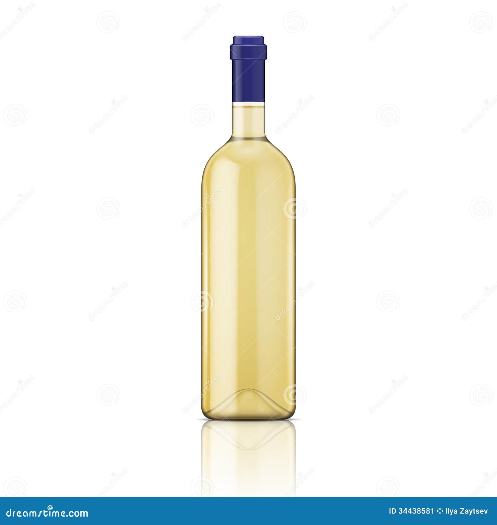 White Wine Bottle. Stock Image - Image: 34438581