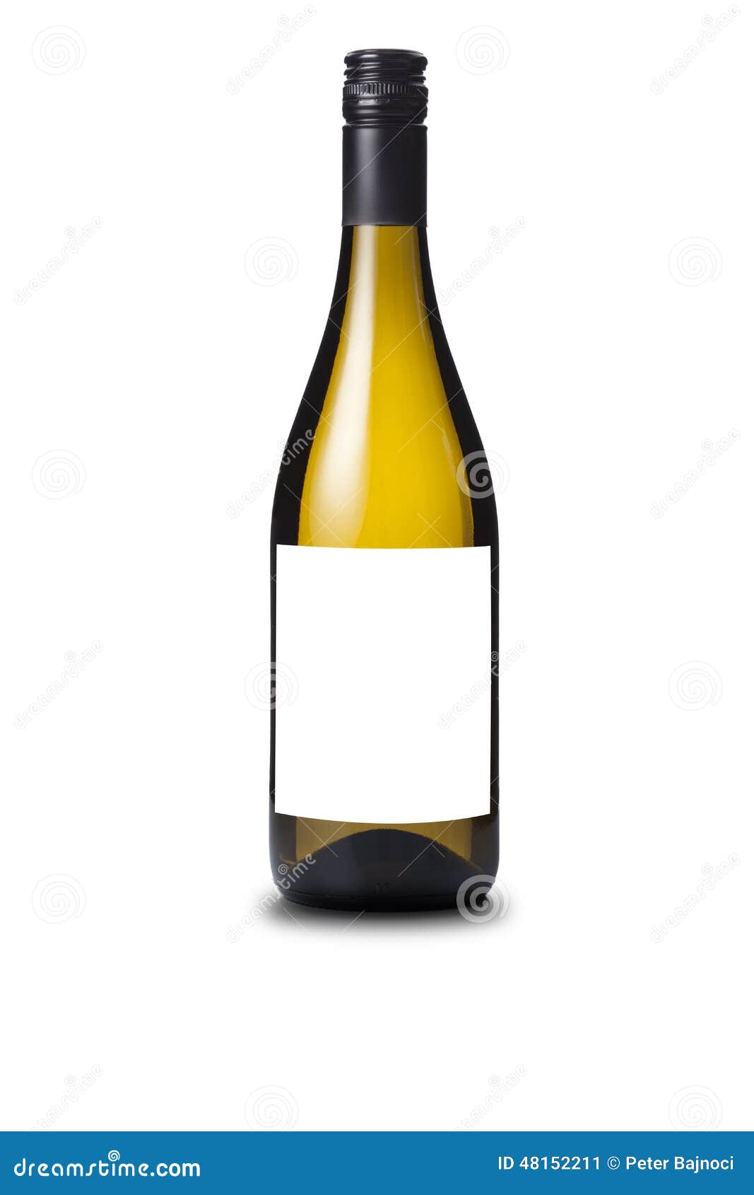 White Wine Bottle without Label Stock Image Image of green, drink