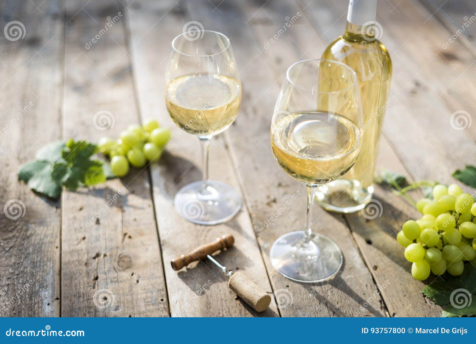 White wine stock photo. Image of table, view, summer 93757800
