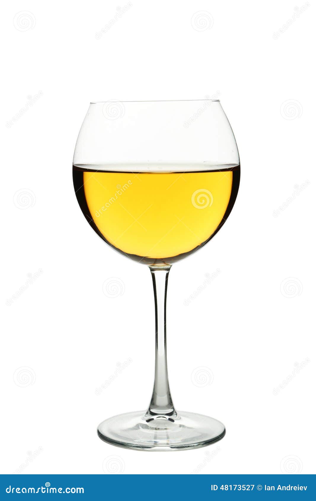 White Wine Glass Isolated on White Background Stock Image Image of