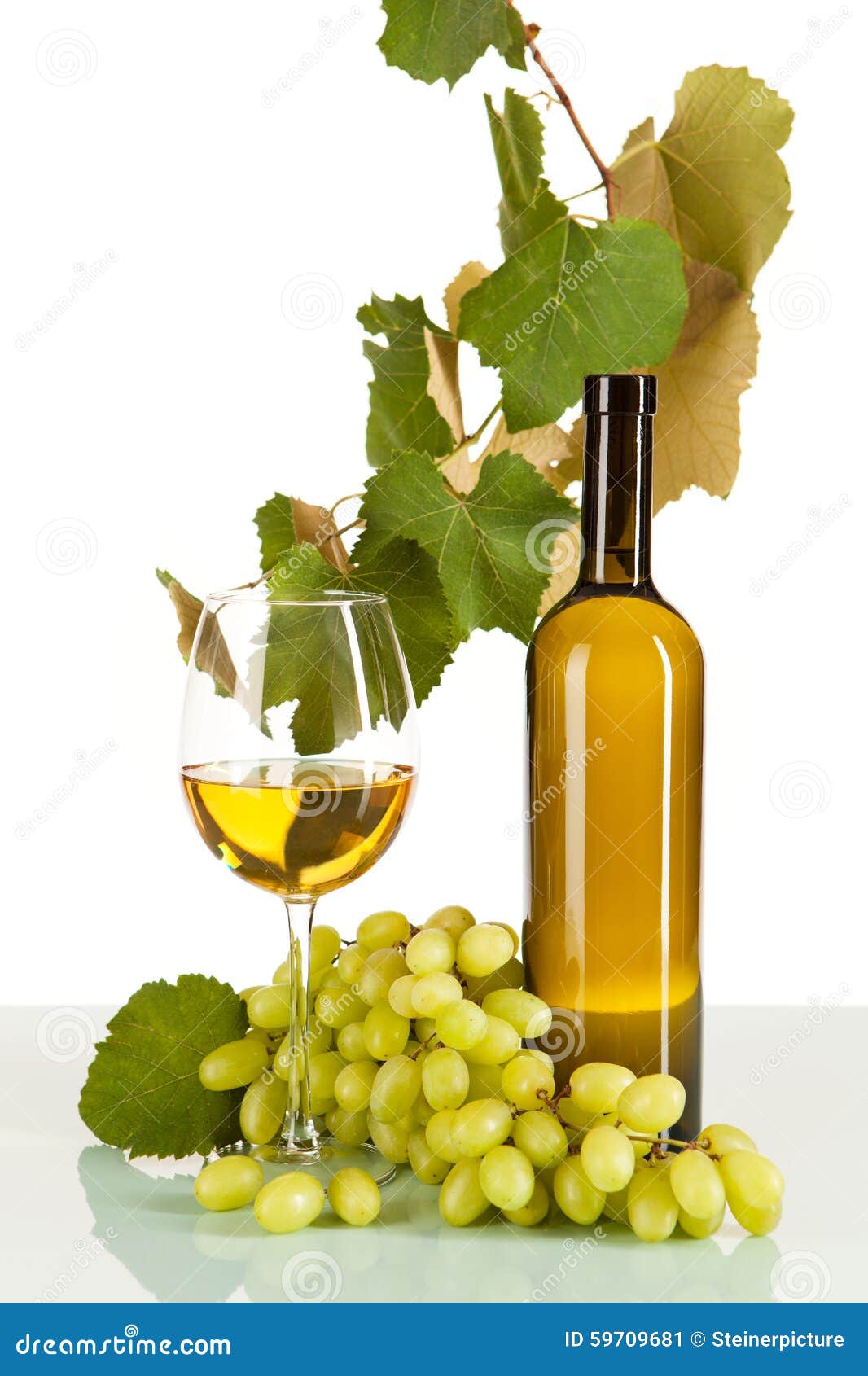 White wine with grapes stock image. Image of sweet, grapes 59709681