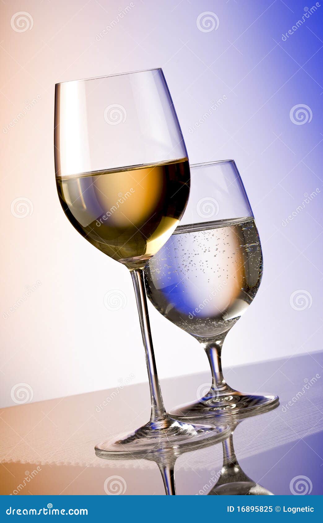 White wine and water stock image. Image of celebrate 16895825