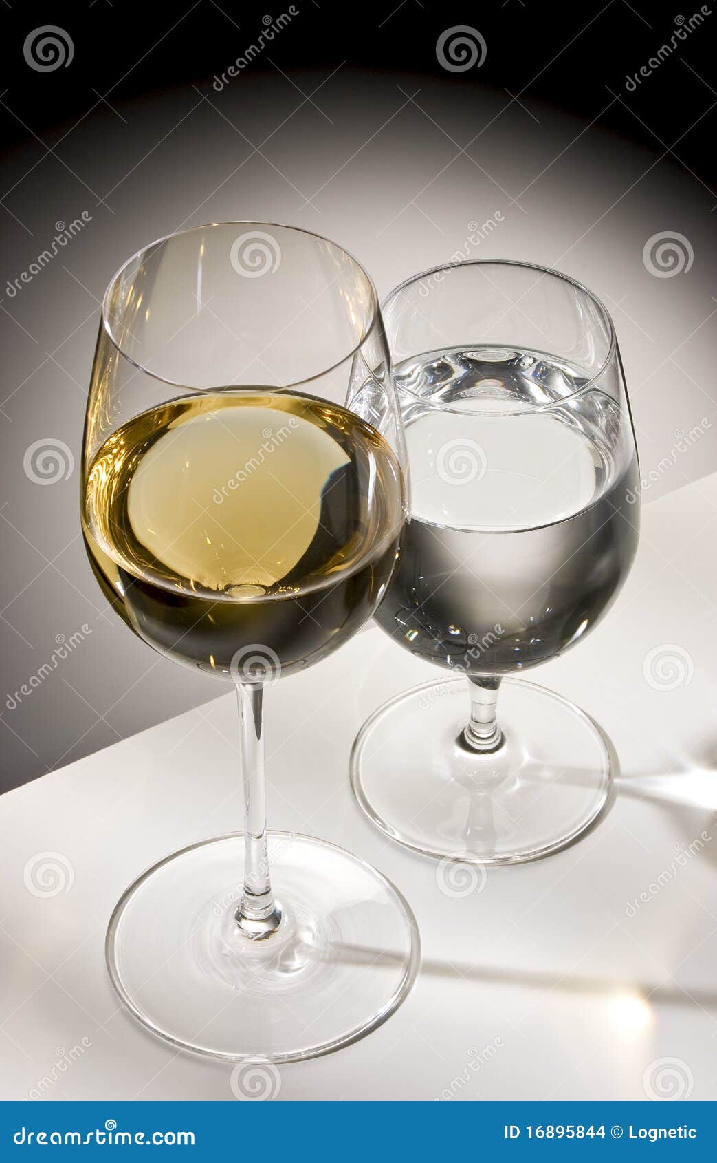 White wine and water stock photo. Image of anniversary 16895844