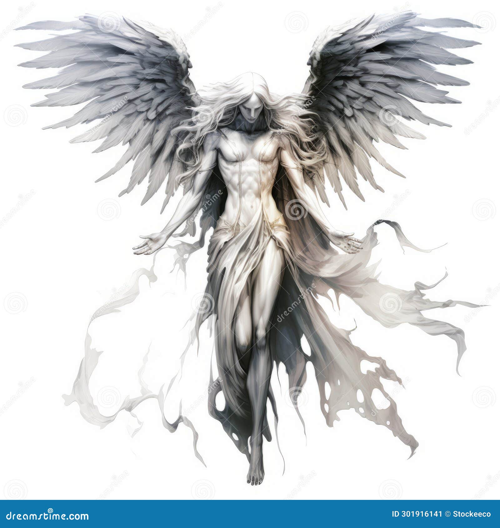 Realistic Angel Wings Drawing, HD Png Download , Transparent Png Image |  PNG.ToolXoX.com