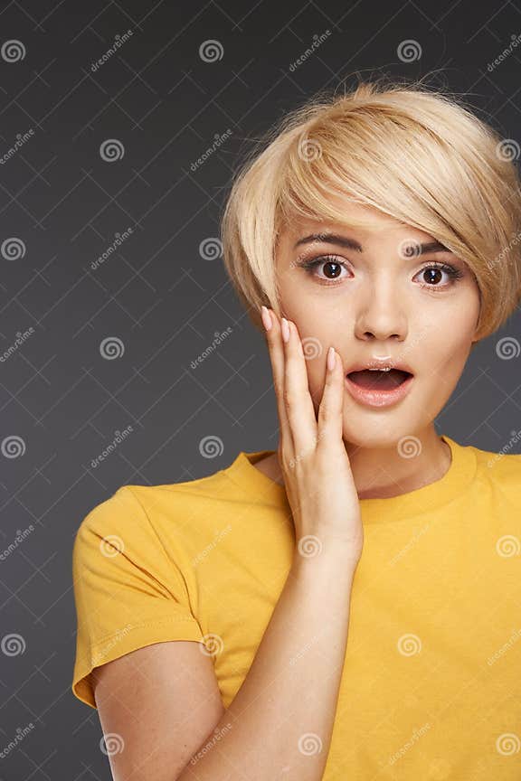 White woman portrait stock photo. Image of modern, cool 23496256