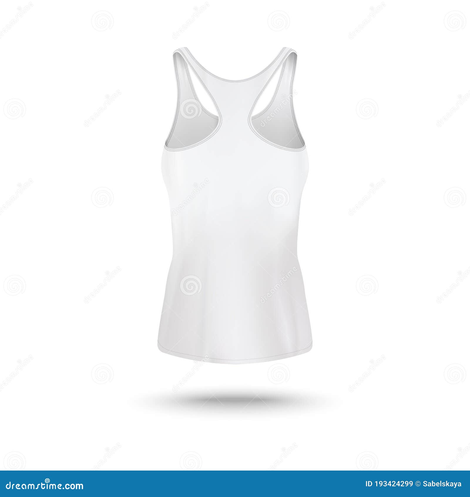 Download White Women`s Tank Top - Realistic Mockup From Back View ...