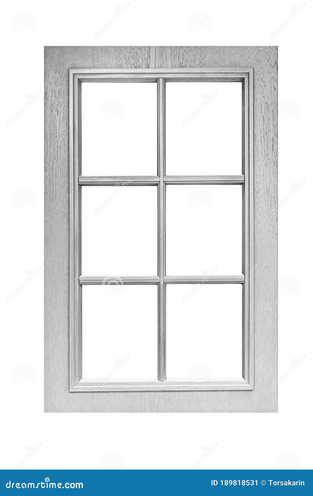White Wood Window Frame Isolated Stock Image - Image of frame, double ...