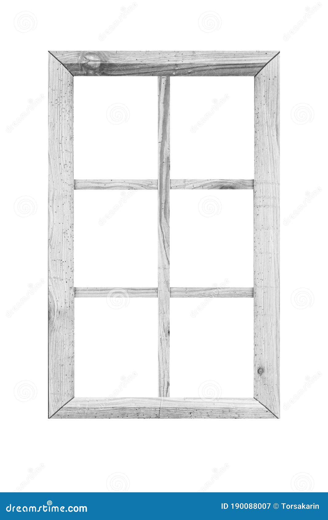 White Wood Window Frame Isolated Stock Image - Image of facade, double ...