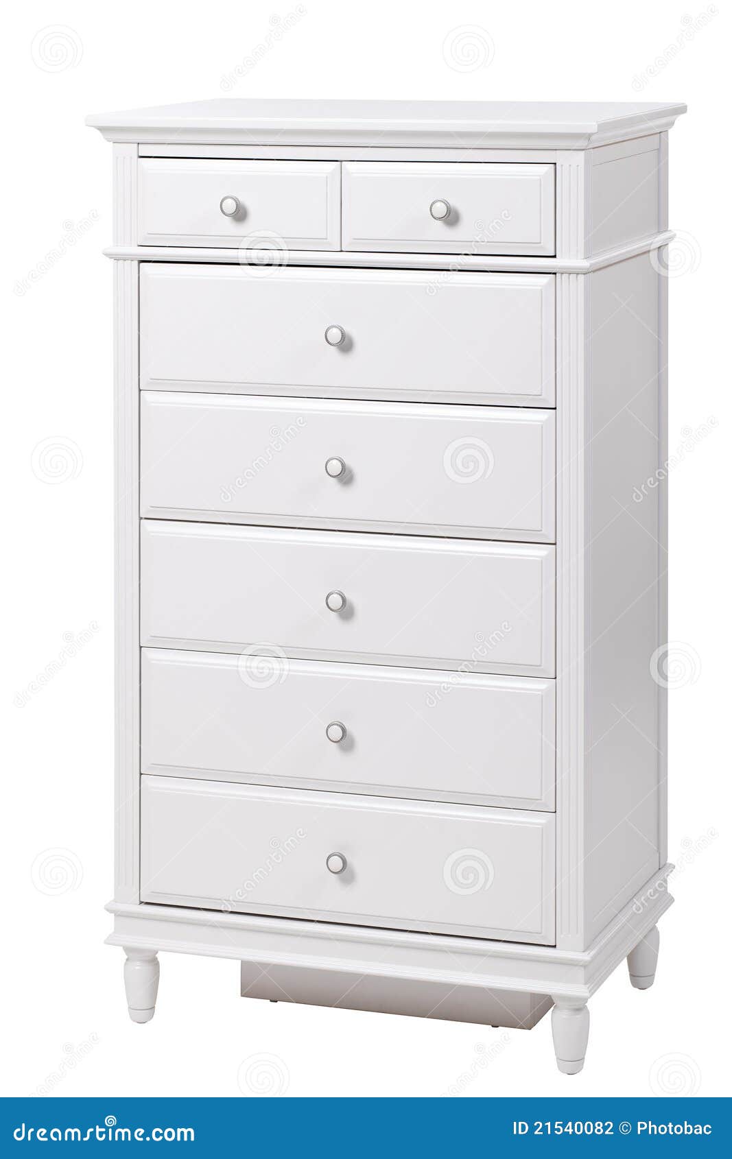 White Wooden Chest Of Drawers Stock Photography - Image: 21540082
