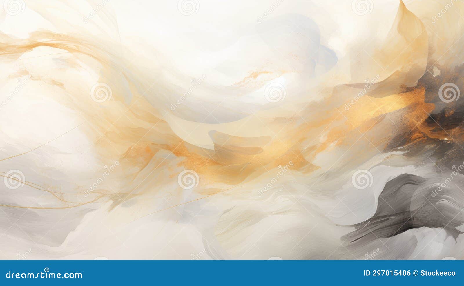 white and yellow abstract painting with soft renderings