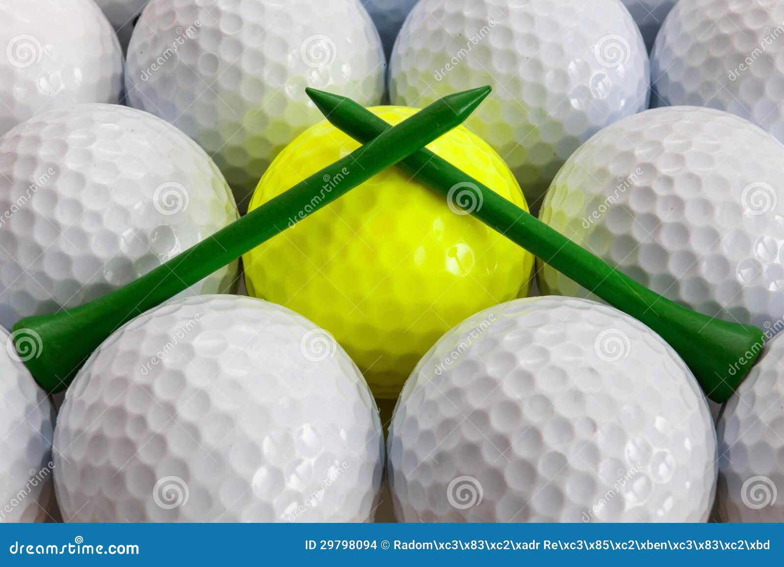 Golf balls and tees stock photo. Image of objects, tees 29798094
