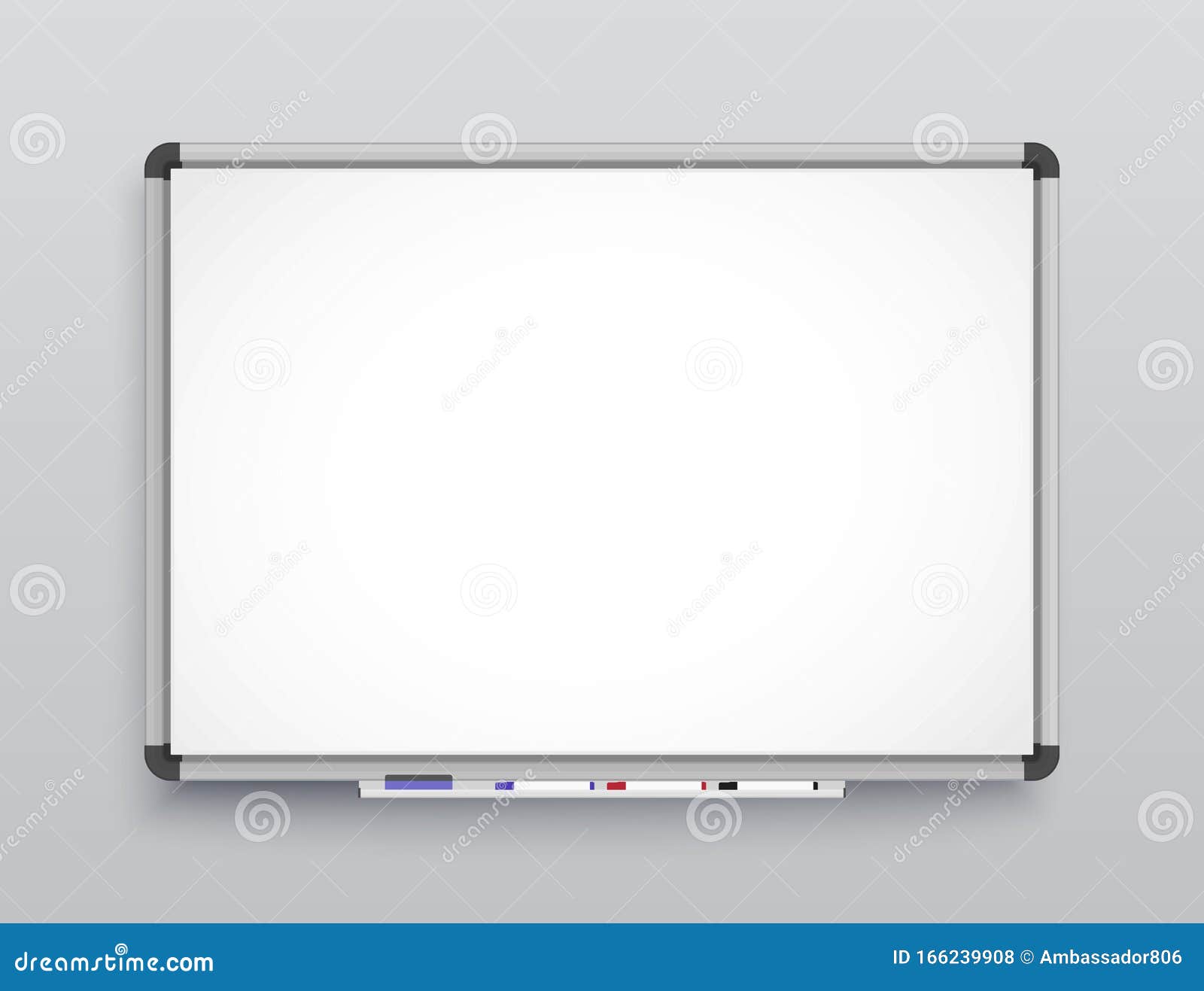 Whiteboard for Markers. Presentation, Empty Projection Screen. Office Board  Background Frame Stock Vector - Illustration of clean, business: 166239908