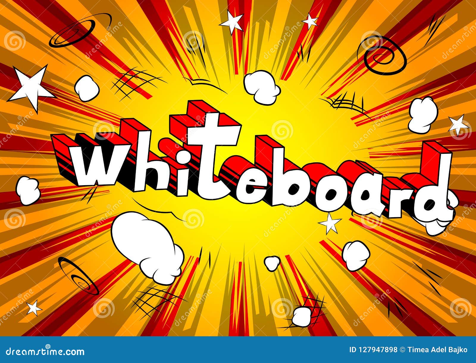 whiteboard - comic book style word