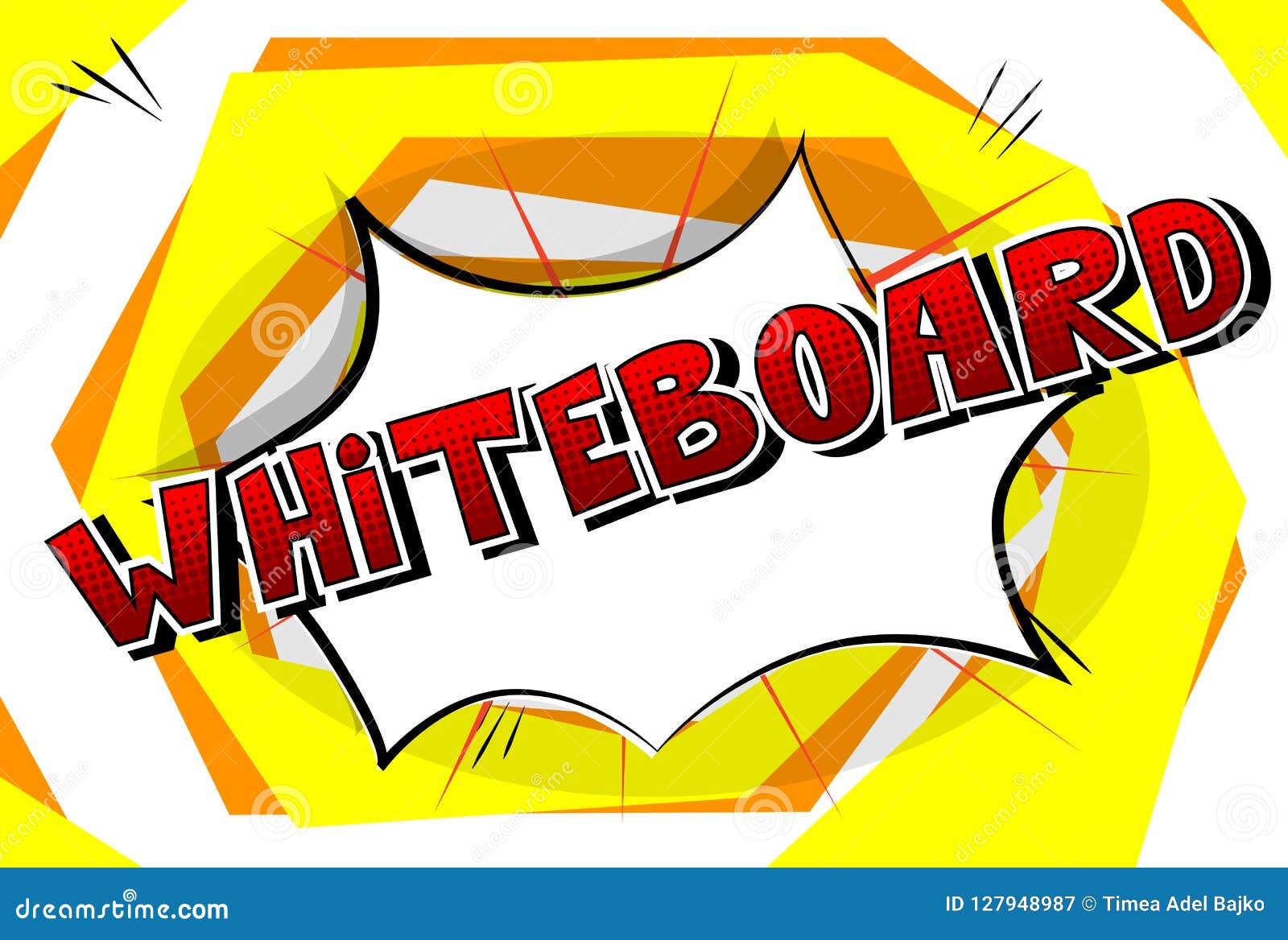 whiteboard - comic book style word