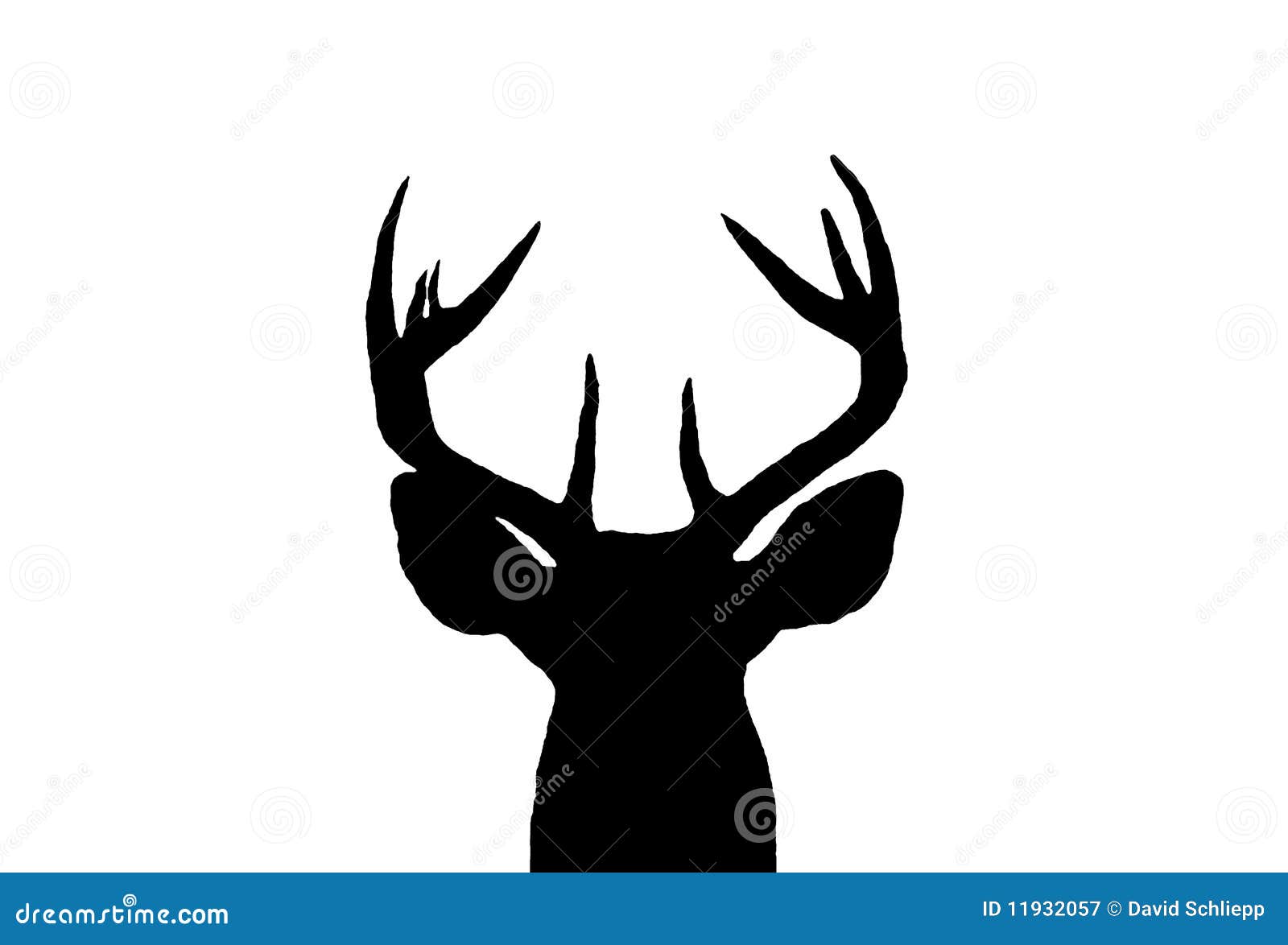 Mule Deer Head Silhouette