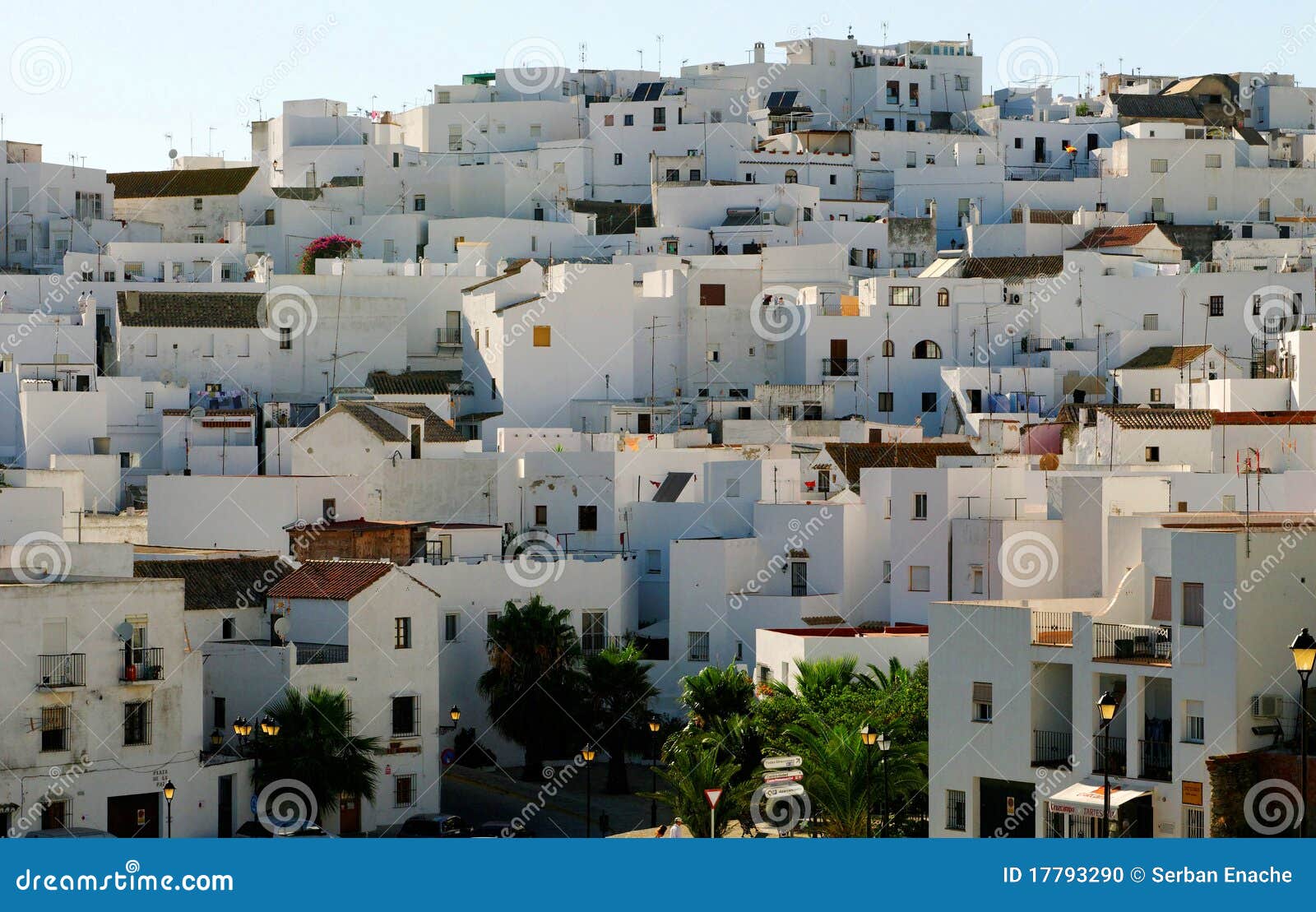 Whitewashed Spanish Village Stock Photo Image of residences, scenic