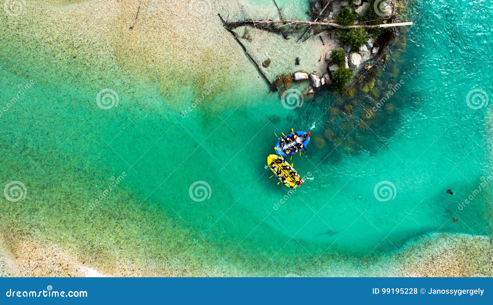 whitewater rafting on the emerald waters of soca river, slovenia
