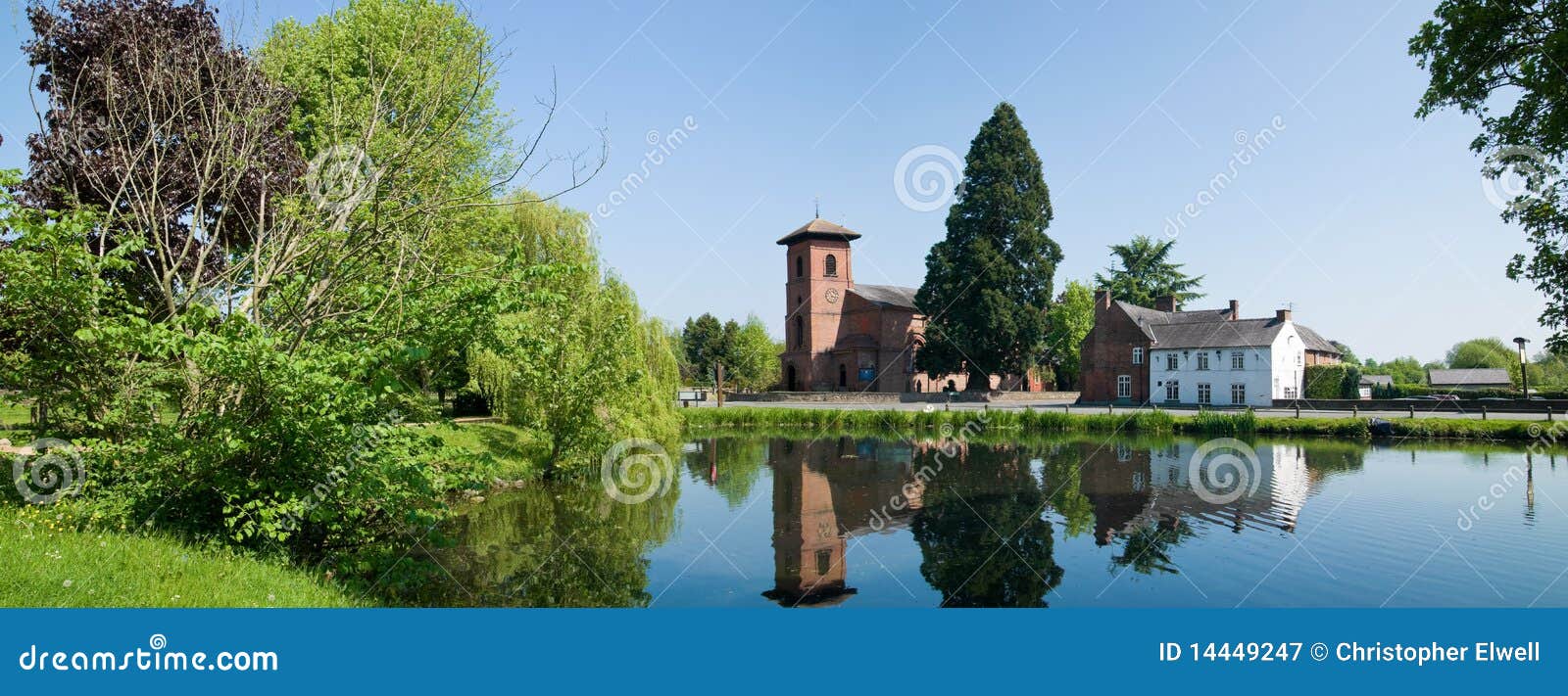 Whittington Village stock image. Image of landscape, summer 14449247