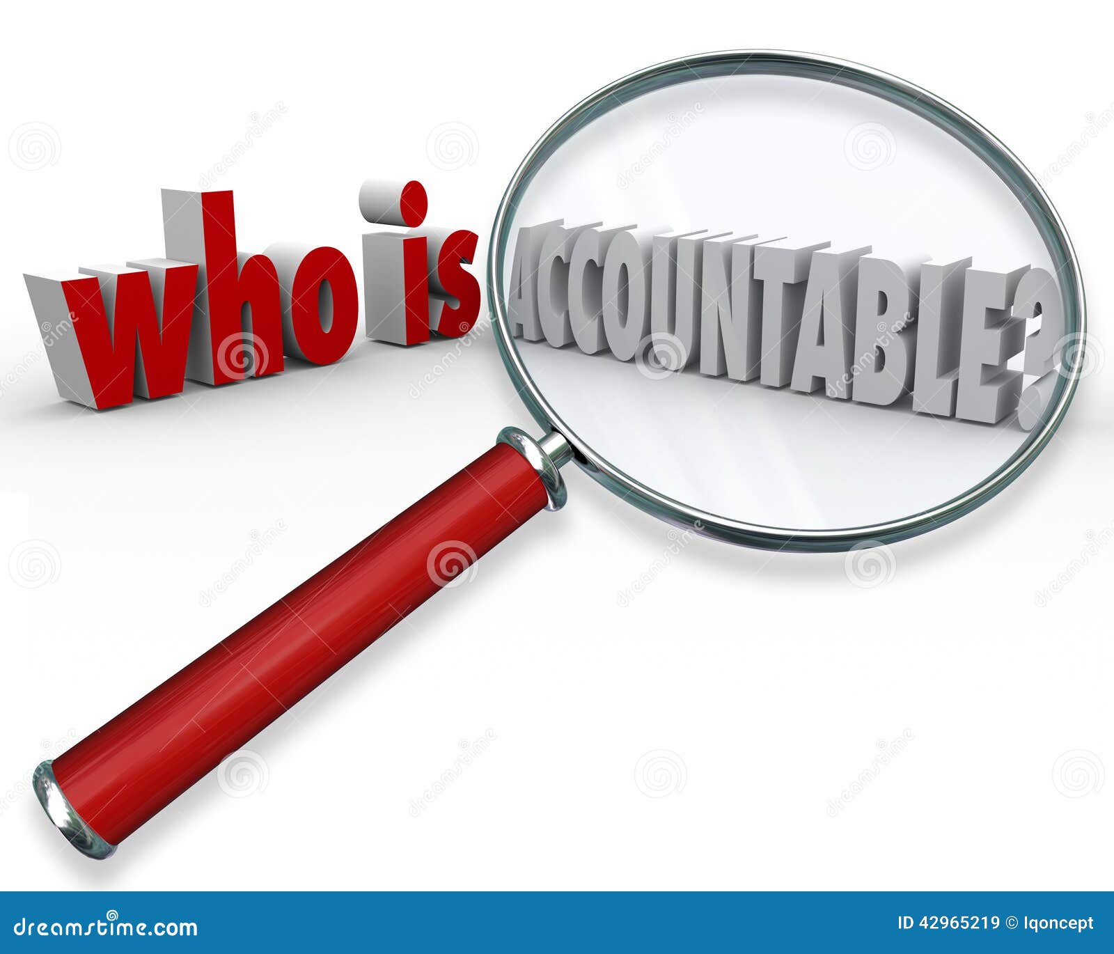 who is accountable words magnifying glass credit blame