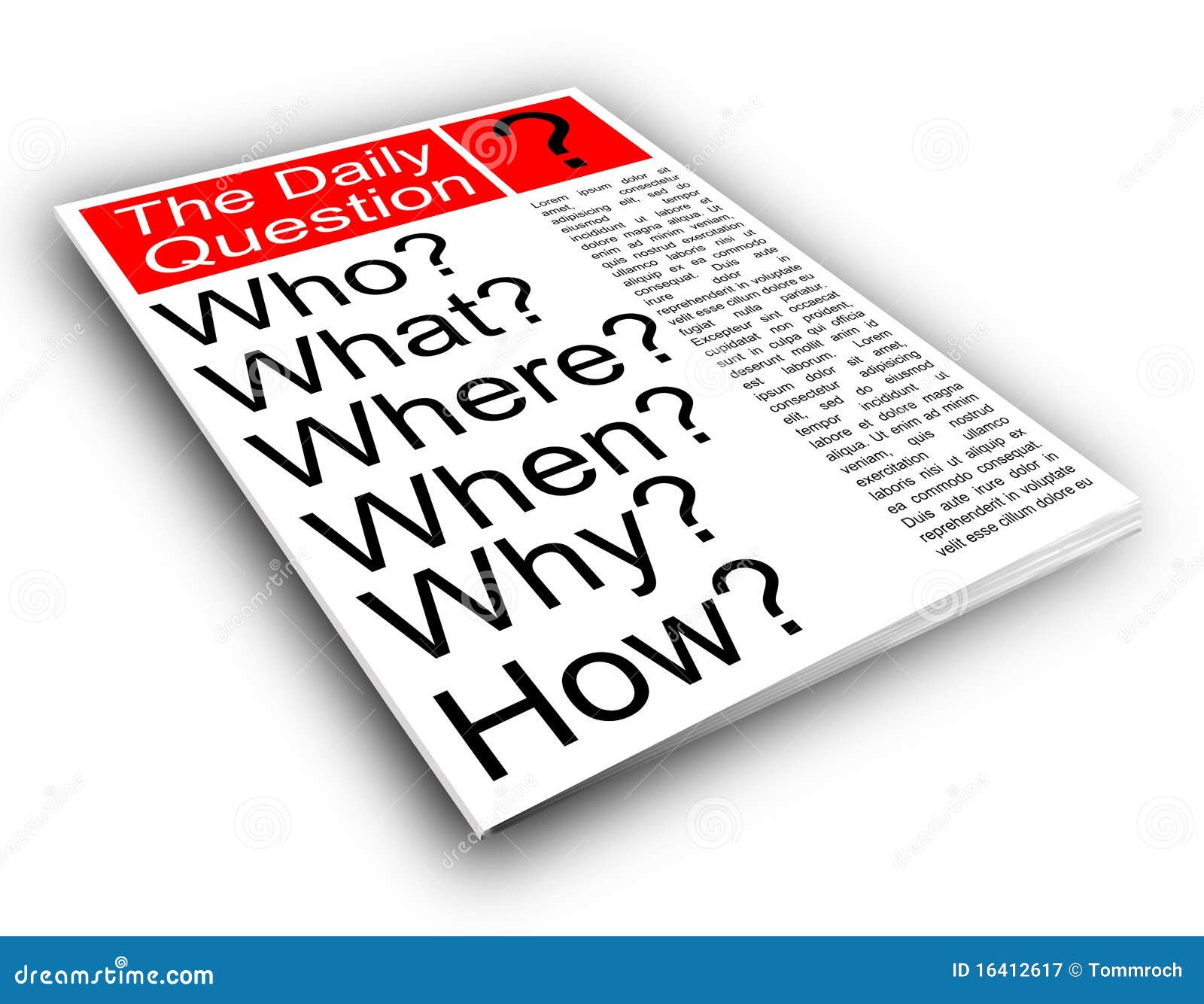 Who What Where When Why And How. Royalty Free Stock Photography - Image