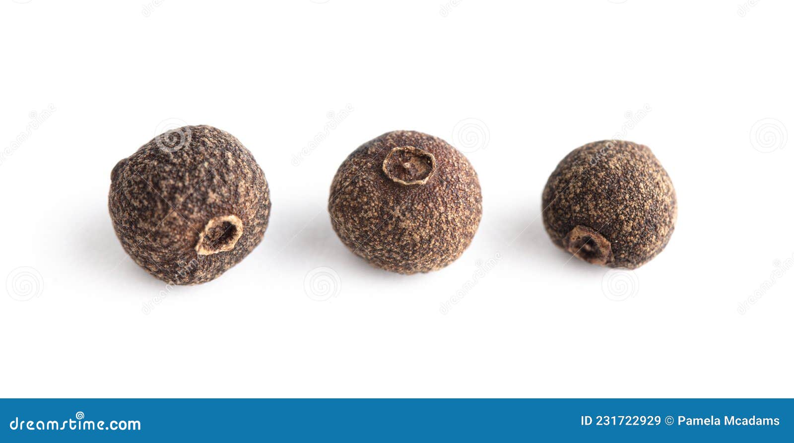 Whole Allspice Berries Isolated on a White Background Stock Image