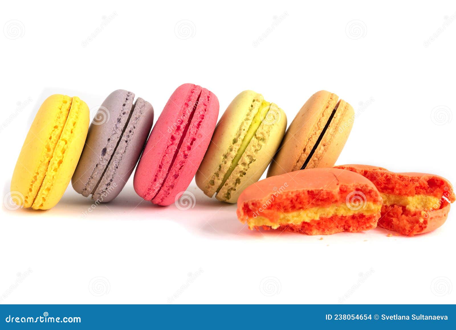 Whole and Broken Pasta Cookies on a White Background Stock Photo ...