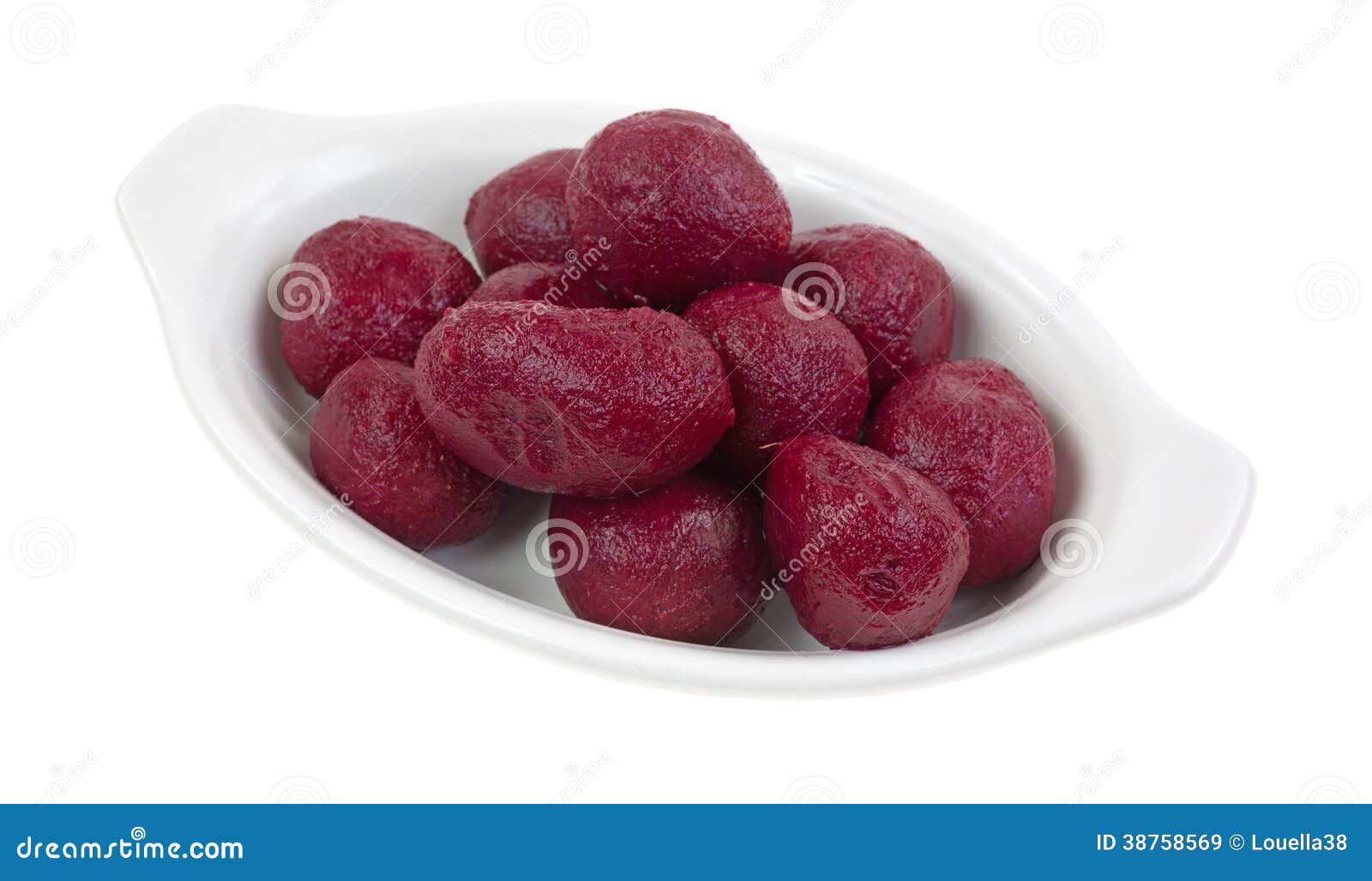 Whole Canned Beets in Dish stock image. Image of angle 38758569