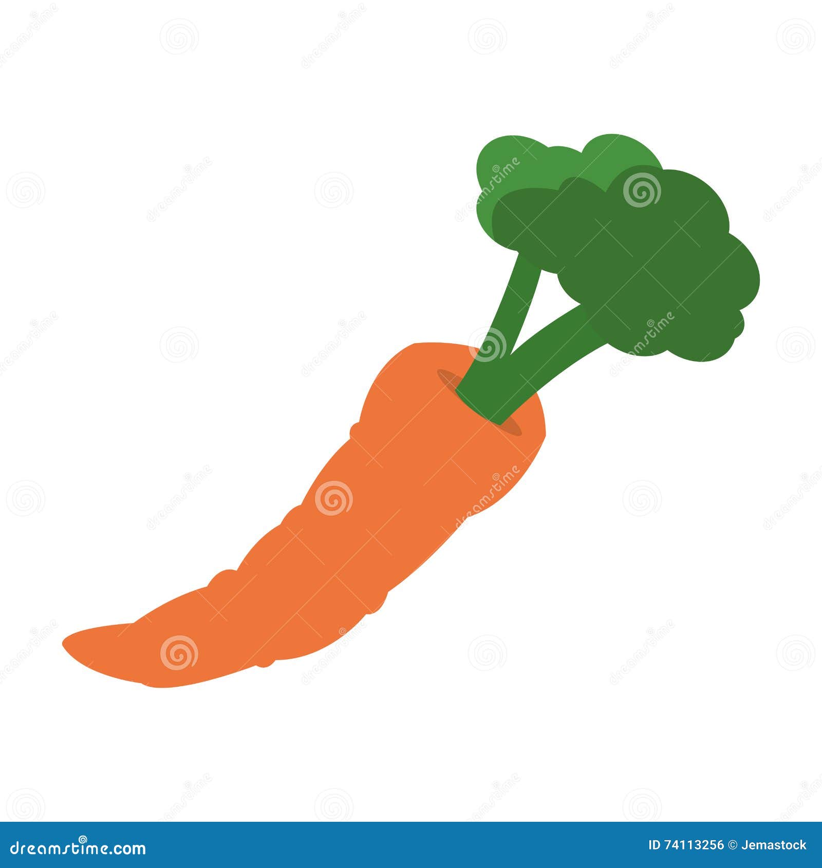 Whole Carrot with Leaf Icon Stock Illustration Illustration of plant
