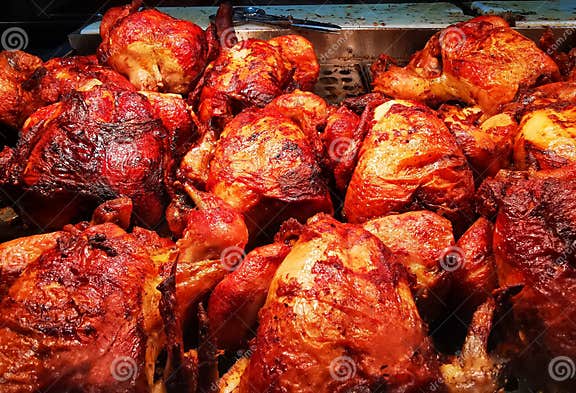 Whole Chicken Roasted in the Oven Stock Image - Image of grilled ...