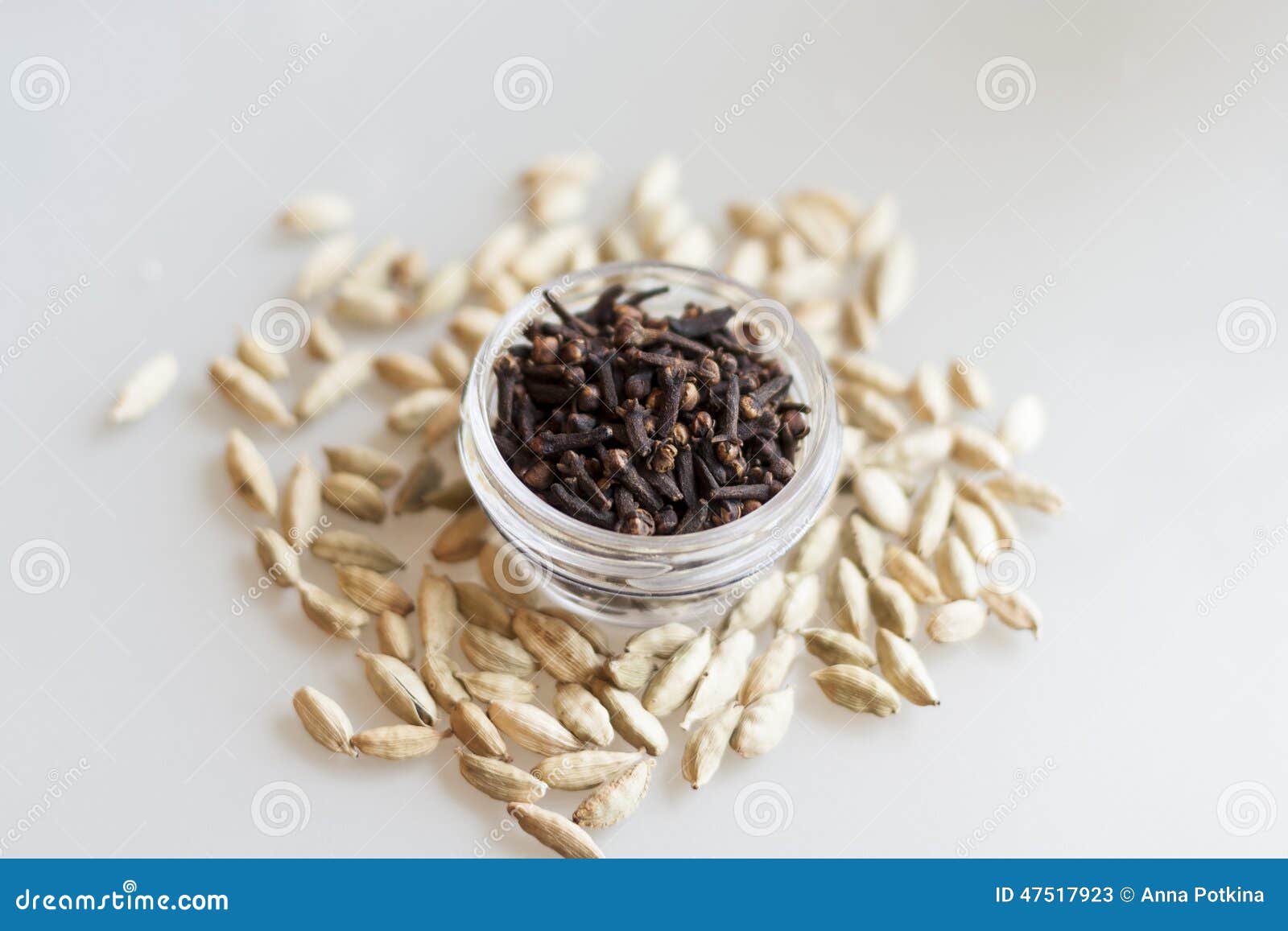 Whole Cloves and Cardamon Seeds Stock Image Image of spicy, brown