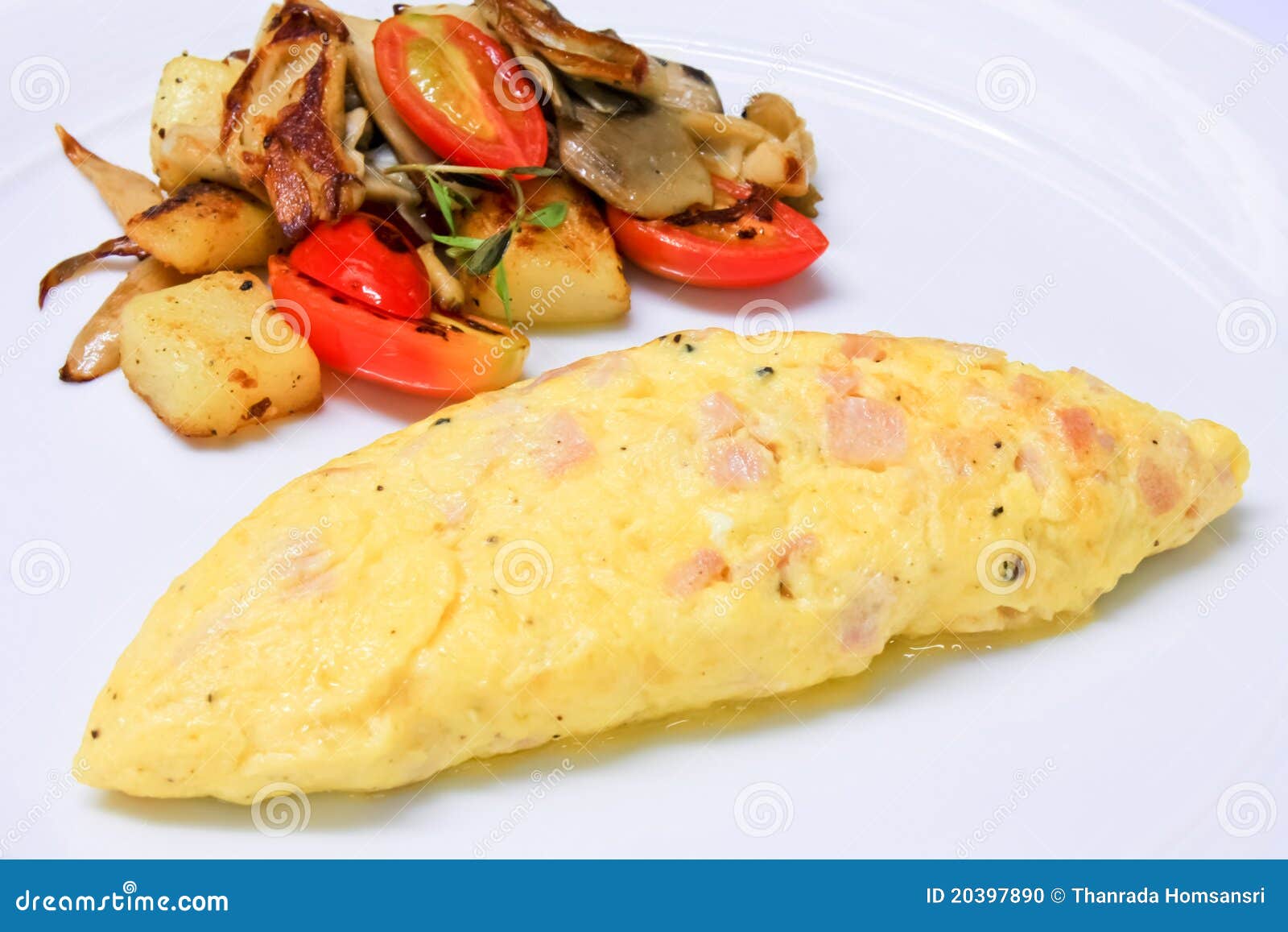 Whole eggs omelet stock photo. Image of delicious, cholesterol 20397890