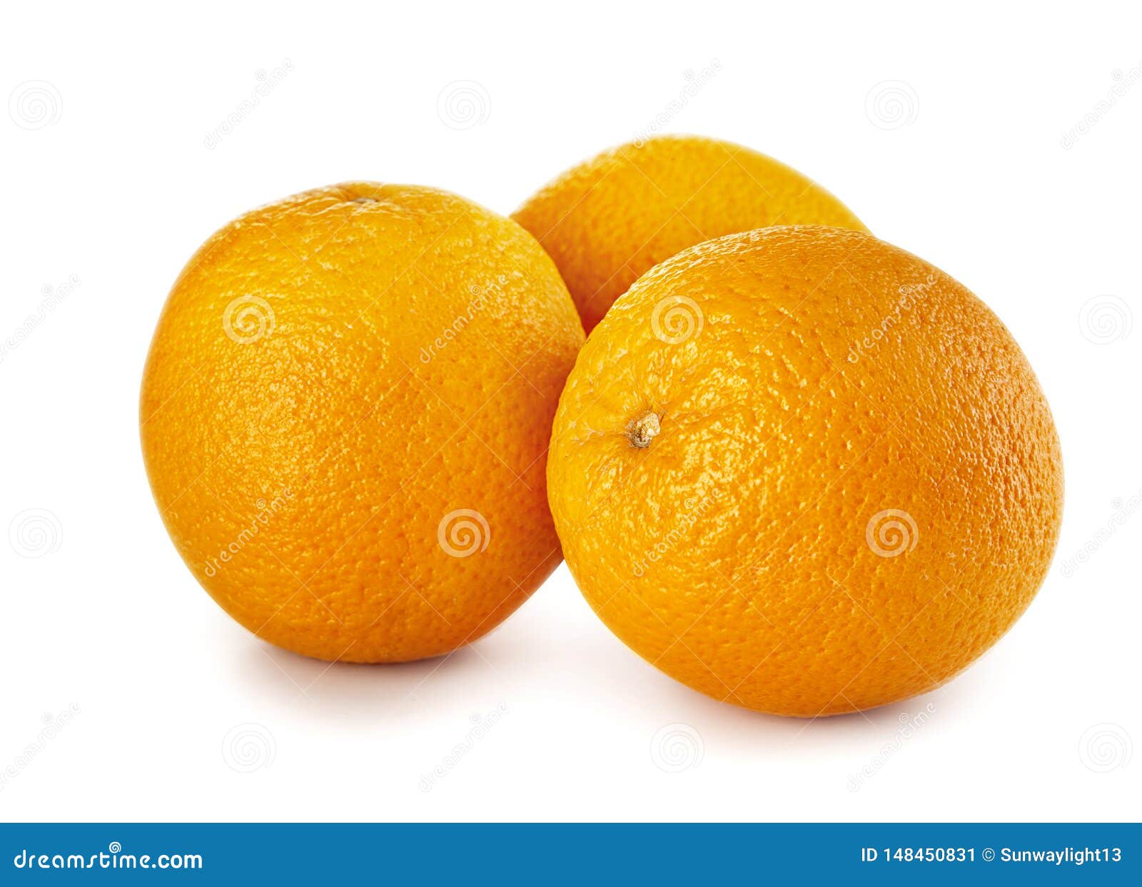 Whole Fresh Orange Fruit Isolated Front View Stock Image Image Of