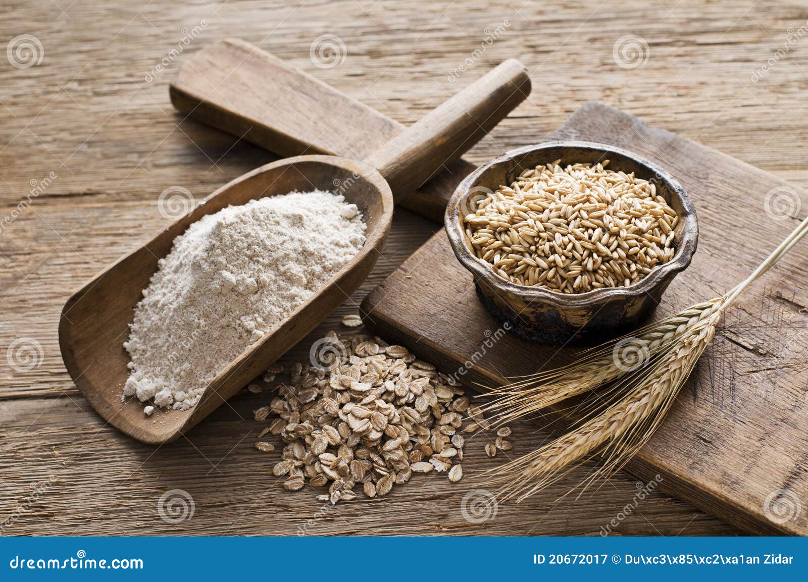 Whole grain stock image. Image of wood, close, crop, flour - 20672017
