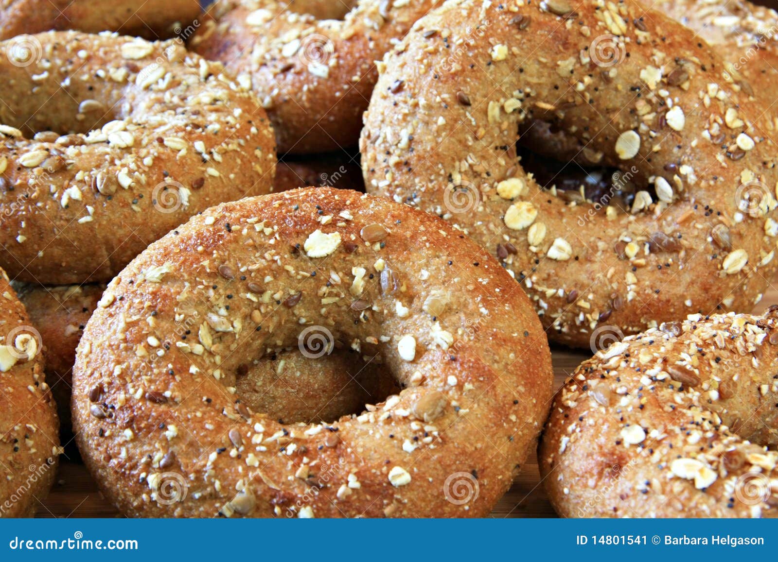 Whole grain bagels stock image. Image of sesame, wheat 14801541